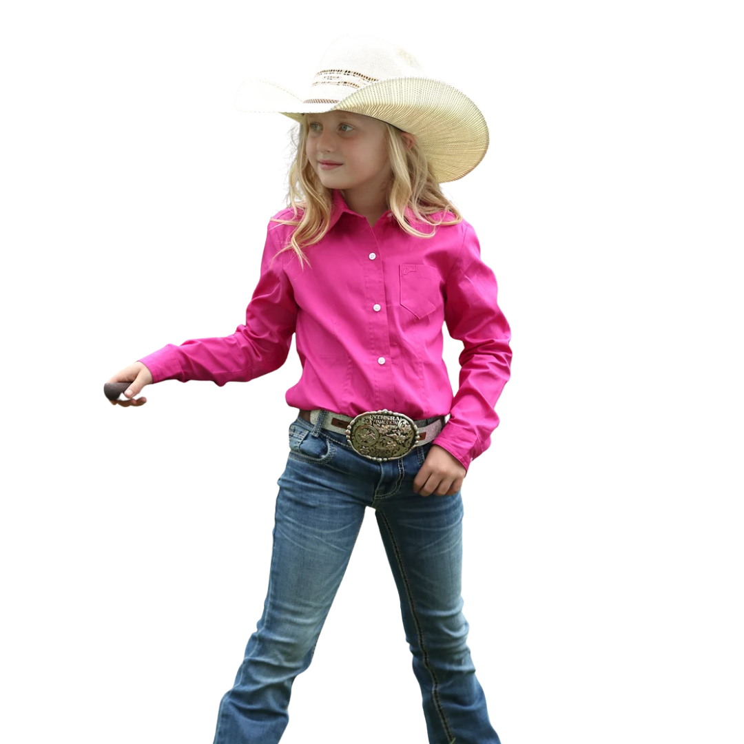 Cruel Denim Youth Girl's Solid Pink Shirt