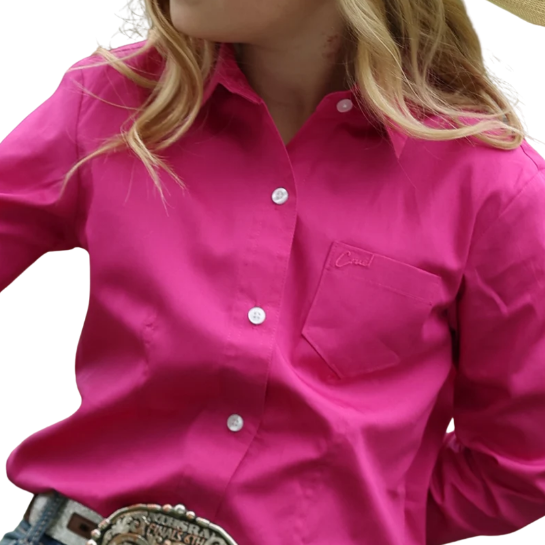 Cruel Denim Youth Girl's Solid Pink Shirt