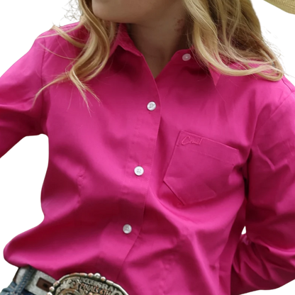 Cruel Denim Youth Girl's Solid Pink Shirt