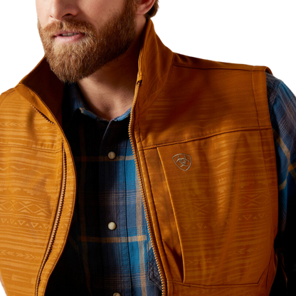 Ariat Men's Logo Chestnut Softshell Vest