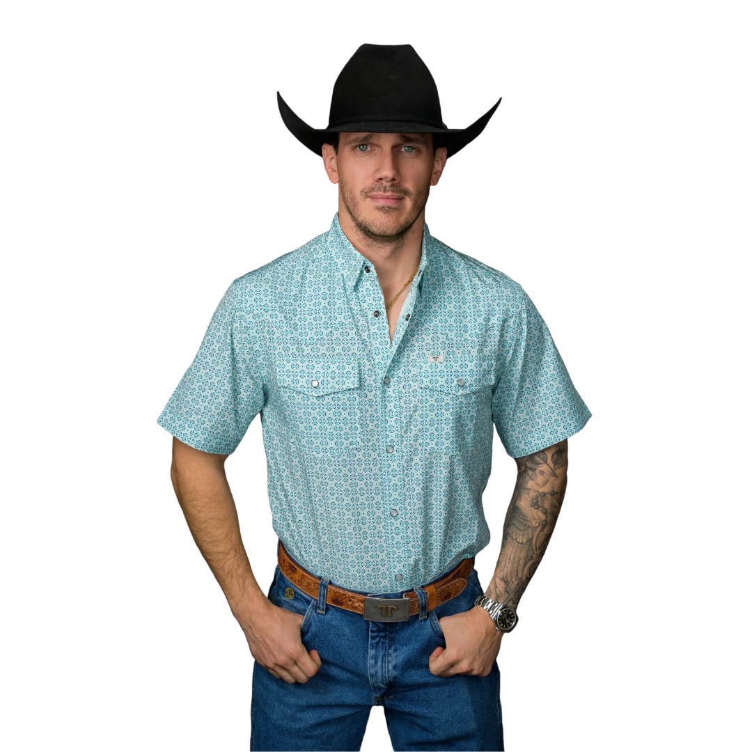 Ferrell Men's The Pierce Snap Green Shirt