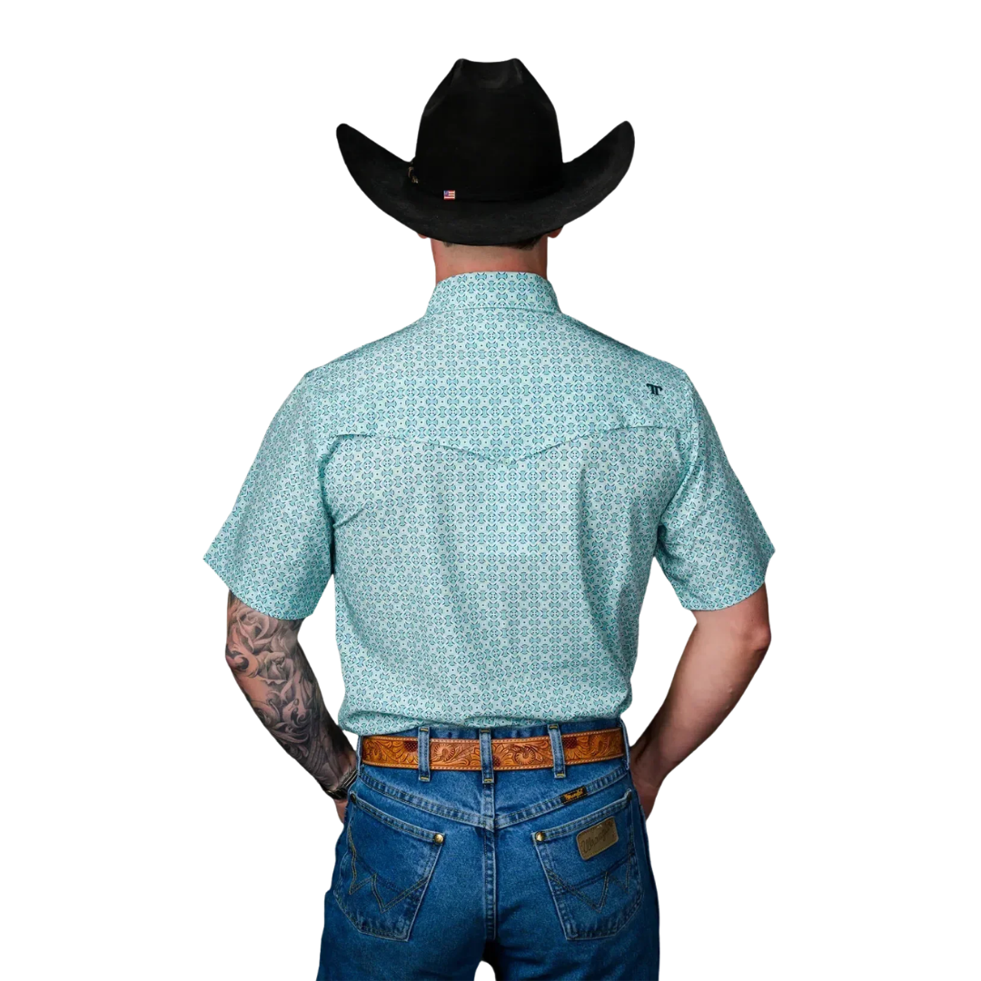 Ferrell Men's The Pierce Snap Green Shirt
