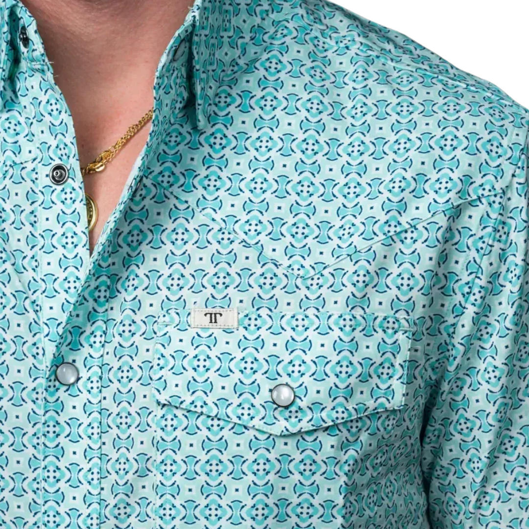 Ferrell Men's The Pierce Snap Green Shirt