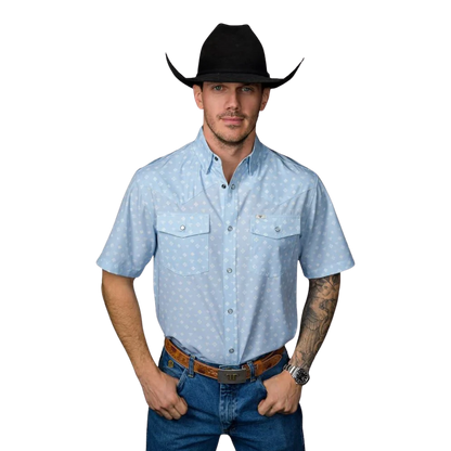 Ferrell Men's The Remi Snap Blue Shirt