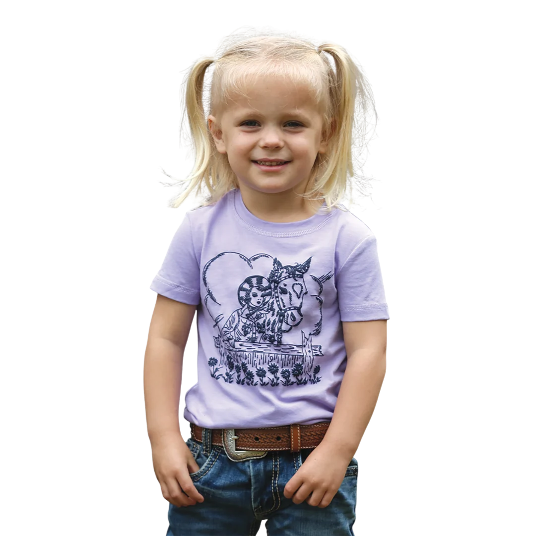 Cinch Toddler Girl's Graphic Lilac T-Shirt