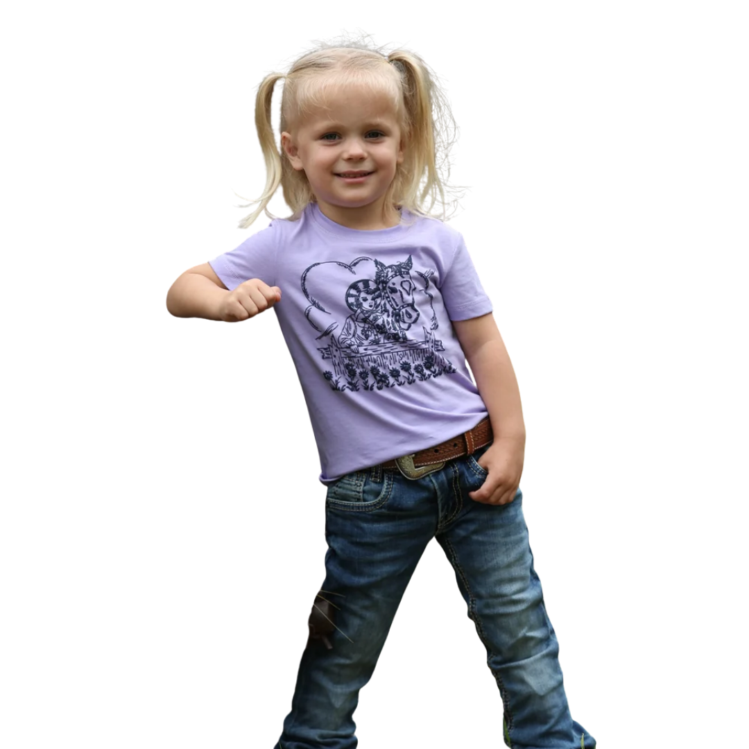 Cinch Toddler Girl's Graphic Lilac T-Shirt