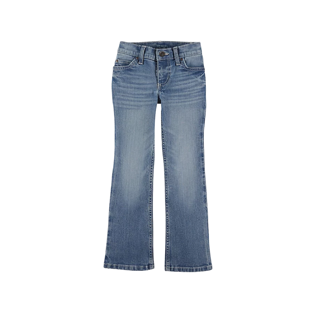 Wrangler Youth Girl's Premium Patch Bootcut Blue Jeans