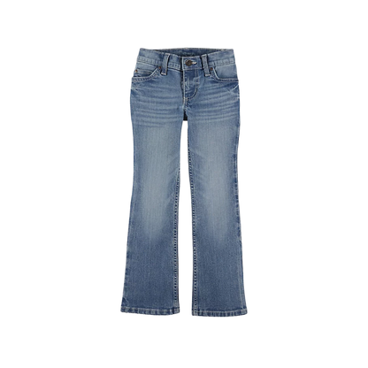 Wrangler Youth Girl's Premium Patch Bootcut Blue Jeans