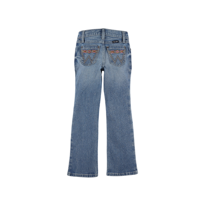 Wrangler Youth Girl's Premium Patch Bootcut Blue Jeans