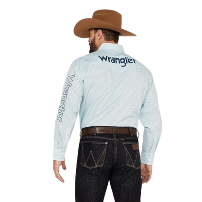 Wrangler Men's Logo Turquoise Shirt