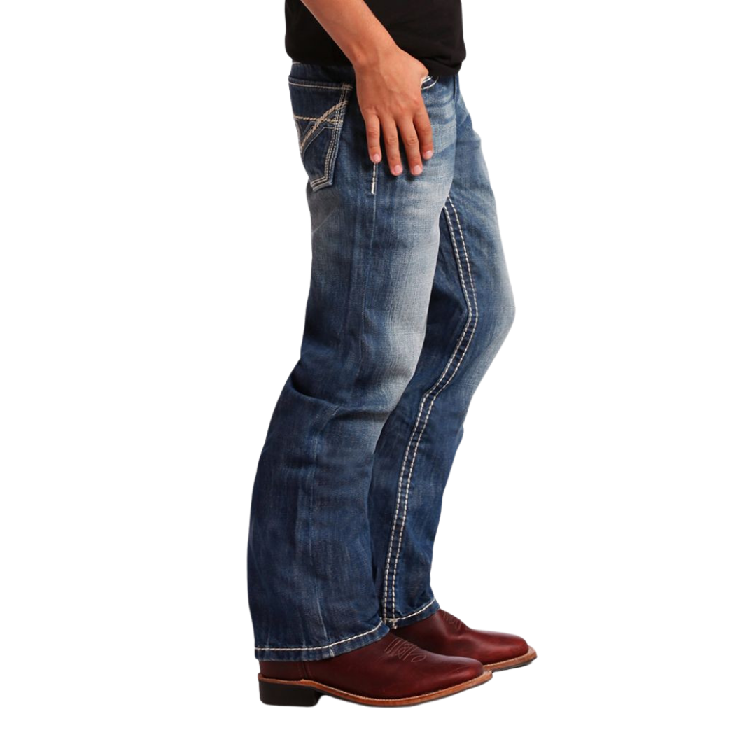 Rock & Roll Youth Boy's Regular Fit Bootcut Blue Jeans