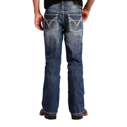Rock & Roll Youth Boy's Regular Fit Bootcut Blue Jeans