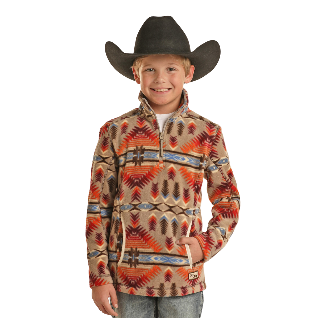 Panhandle Slim Youth Boy's Powder River Aztec Multicolor Pullover