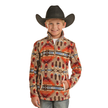 Panhandle Slim Youth Boy's Powder River Aztec Multicolor Pullover