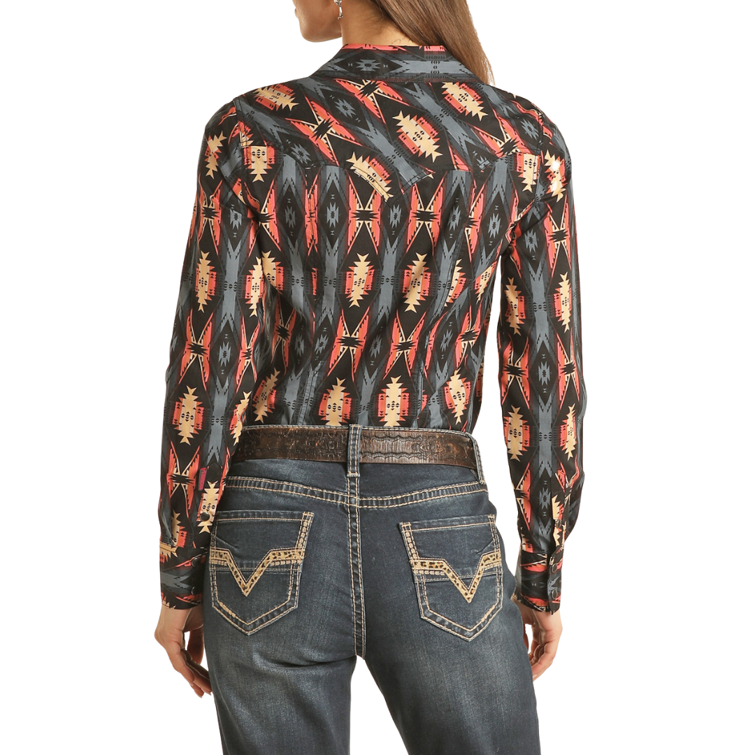Panhandle Slim Women's Aztec Long Sleeve Snap Shirt