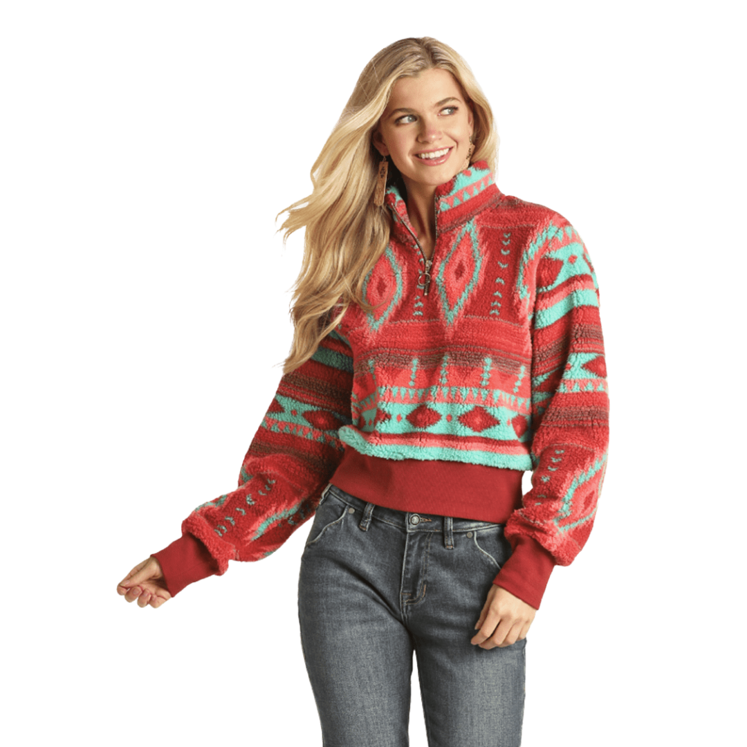 Panhandle Slim Women's Aztec Hot Pink Pullover