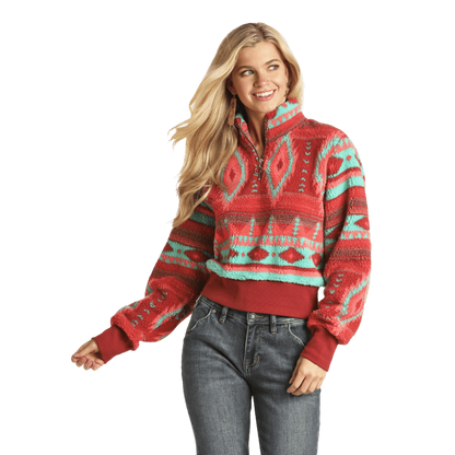 Panhandle Slim Women's Aztec Hot Pink Pullover