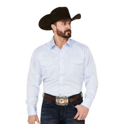 Panhandle Slim Men's Satin Blue Shirt