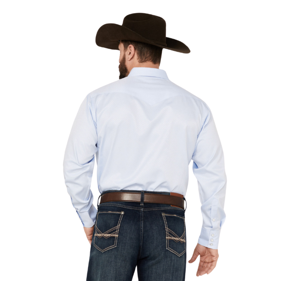 Panhandle Slim Men's Satin Blue Shirt
