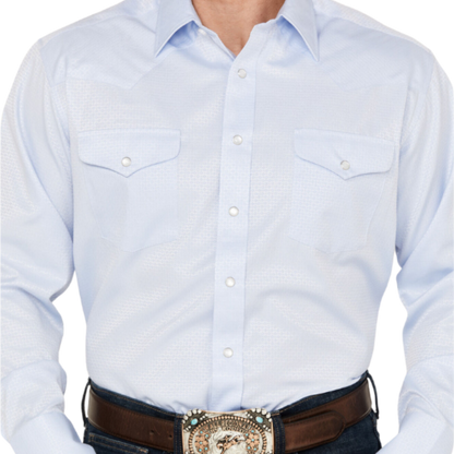 Panhandle Slim Men's Satin Blue Shirt