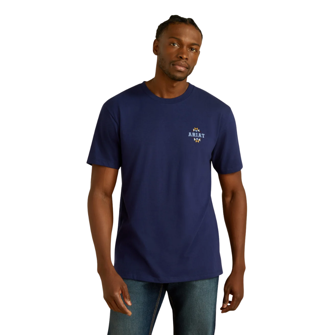 Ariat Men's Woven Graphic Navy T-Shirt