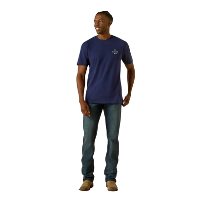 Ariat Men's Woven Graphic Navy T-Shirt