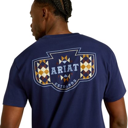 Ariat Men's Woven Graphic Navy T-Shirt