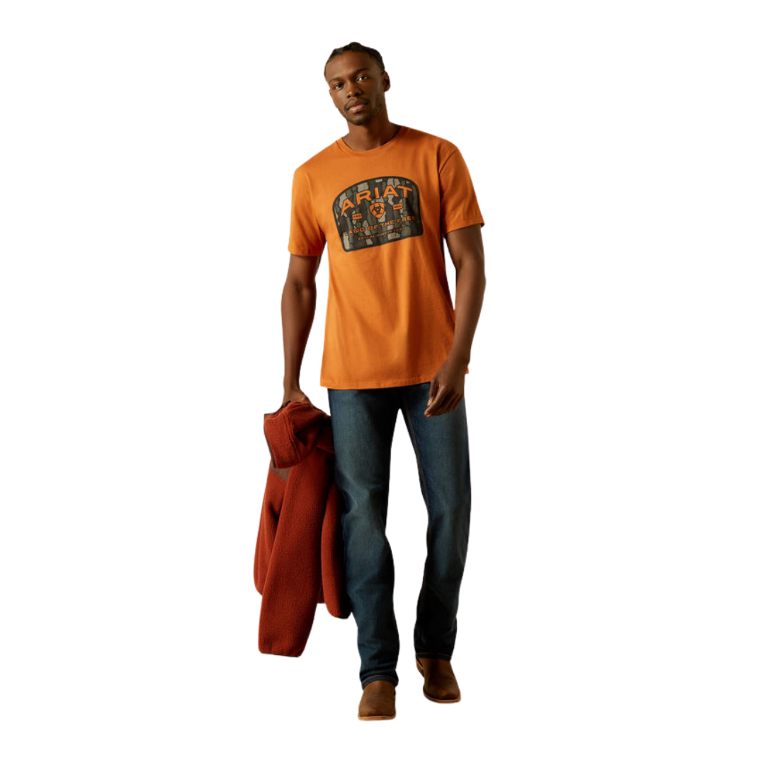 Ariat Men's Camo Badge Adobe T-Shirt