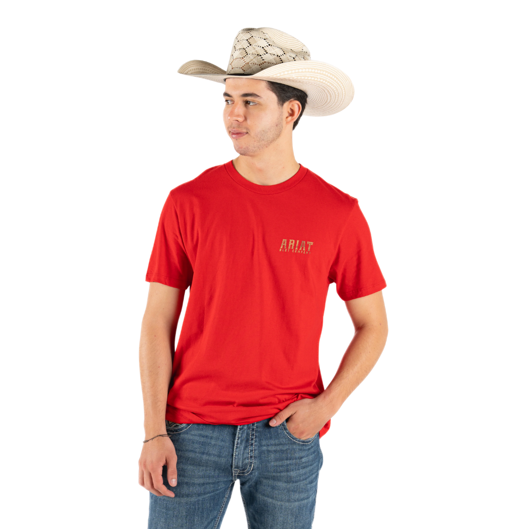 Ariat Men's Leather Shield Red T-Shirt