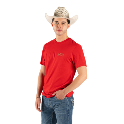 Ariat Men's Leather Shield Red T-Shirt
