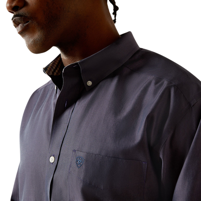 Ariat Men's Wrinkle Free Oxford Navy Shirt