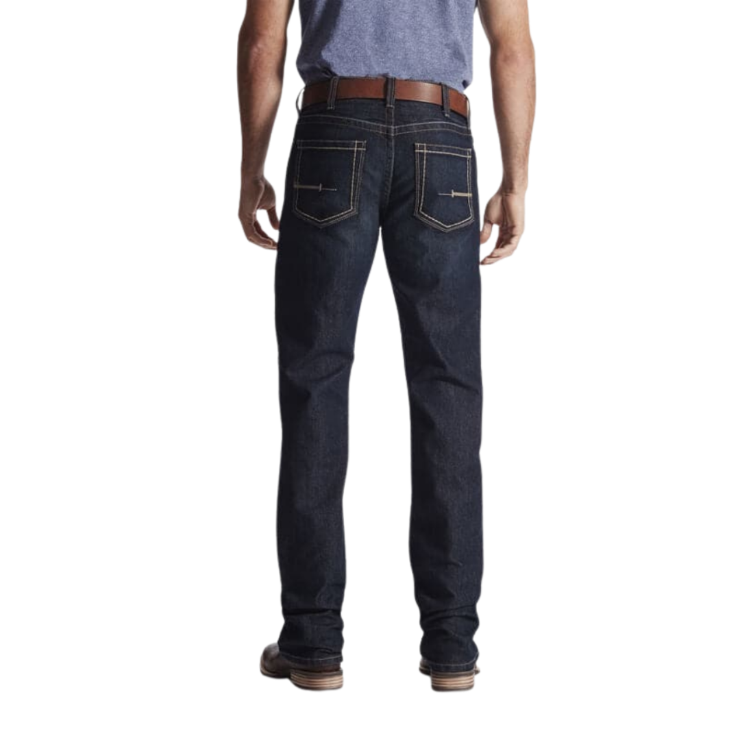 Ariat Men's M4 Rebar Relaxed Low Rise Boot Cut Blue Jeans