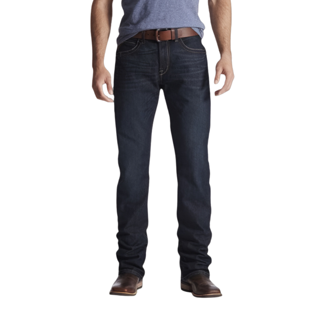 Ariat Men's M4 Rebar Relaxed Low Rise Boot Cut Blue Jeans
