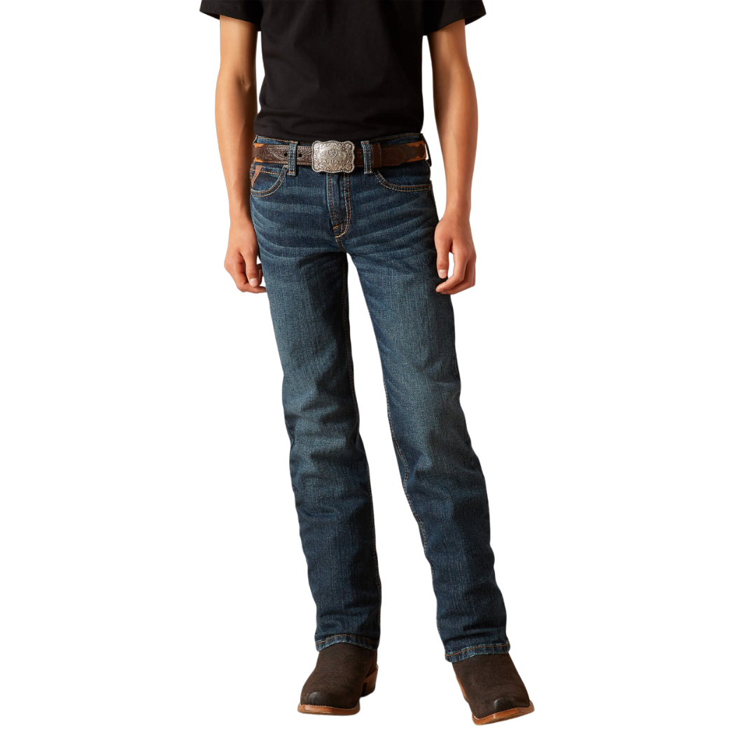 Ariat Youth Boy's B5 Slim Stretch Dustin Blue Jeans