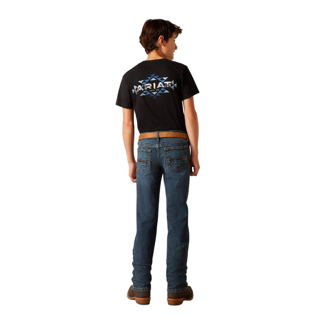 Ariat Youth Boy's B5 Slim Stretch Dustin Blue Jeans