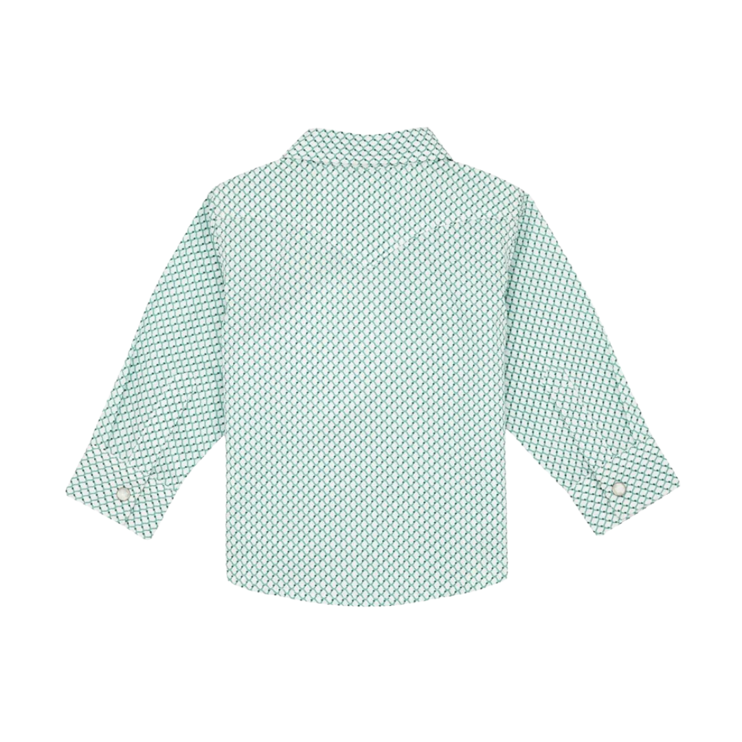 Wrangler Infant Boy's Western Snap Teal Shirt