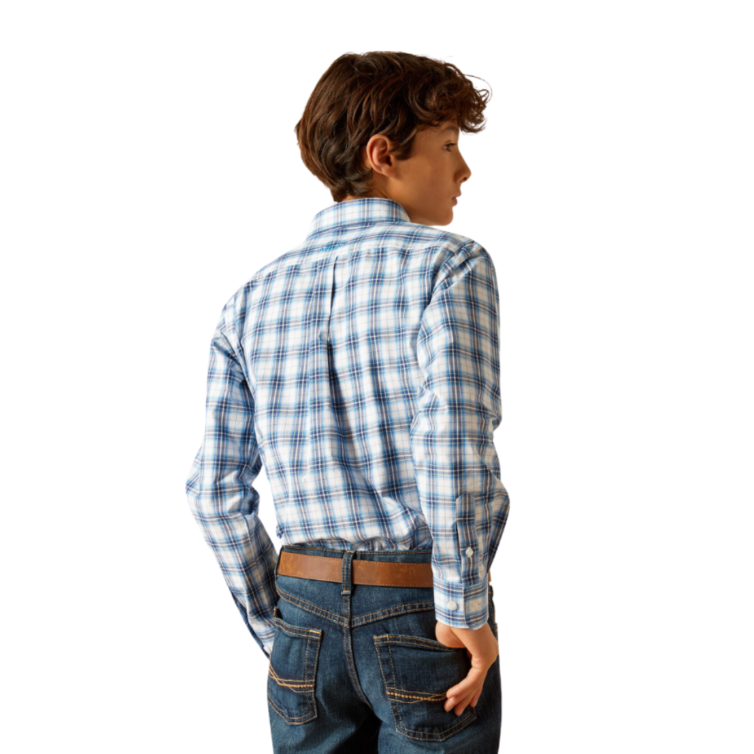 Ariat Youth Boy's Pro Series Phoniex Classic Blue Shirt