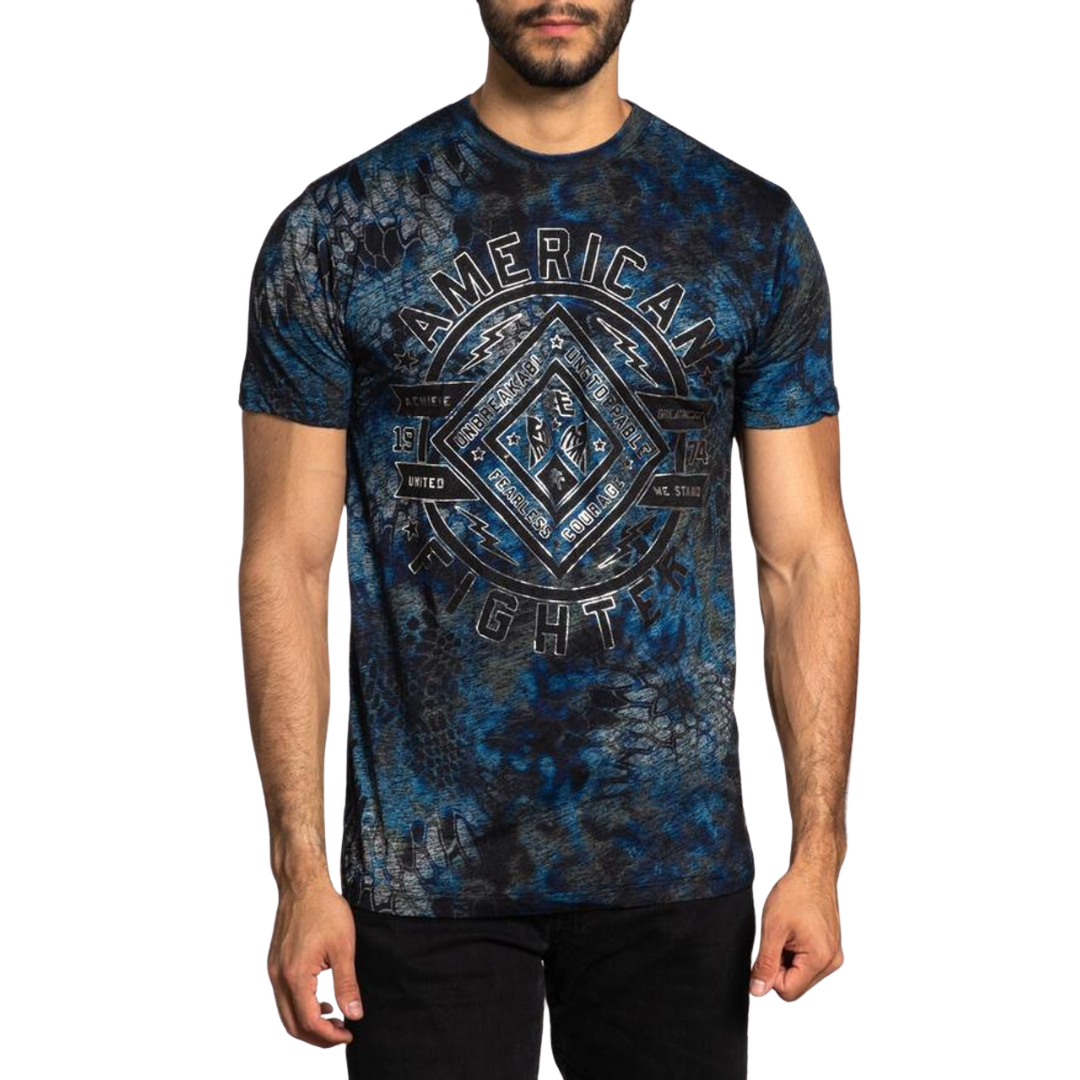 American Fighter Men's Bridge City Crew Neck Multicolor Tee Shirt