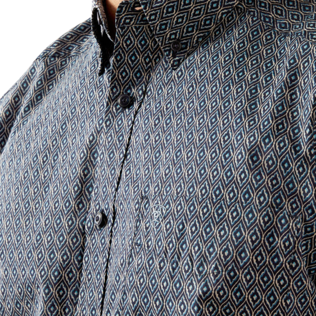 Ariat Men's Colson Classic Print Navy Shirt