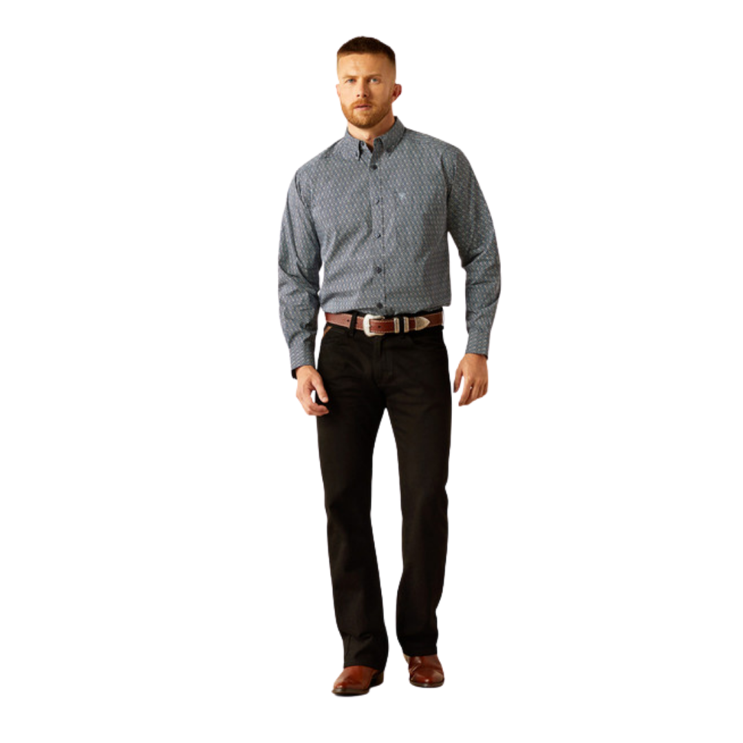 Ariat Men's Colson Classic Print Navy Shirt