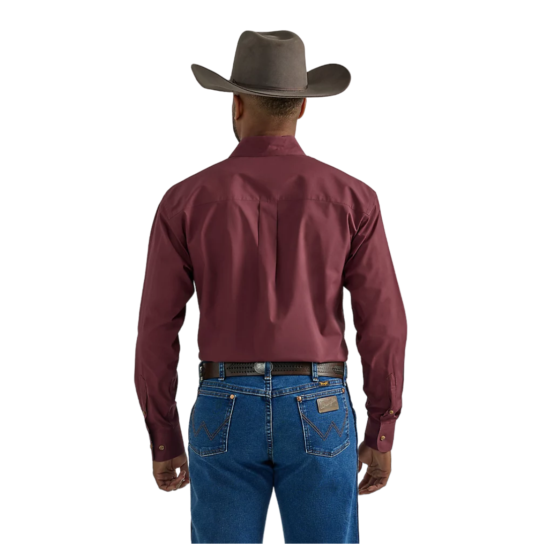 Wrangler Men's George Strait Wine Shirt