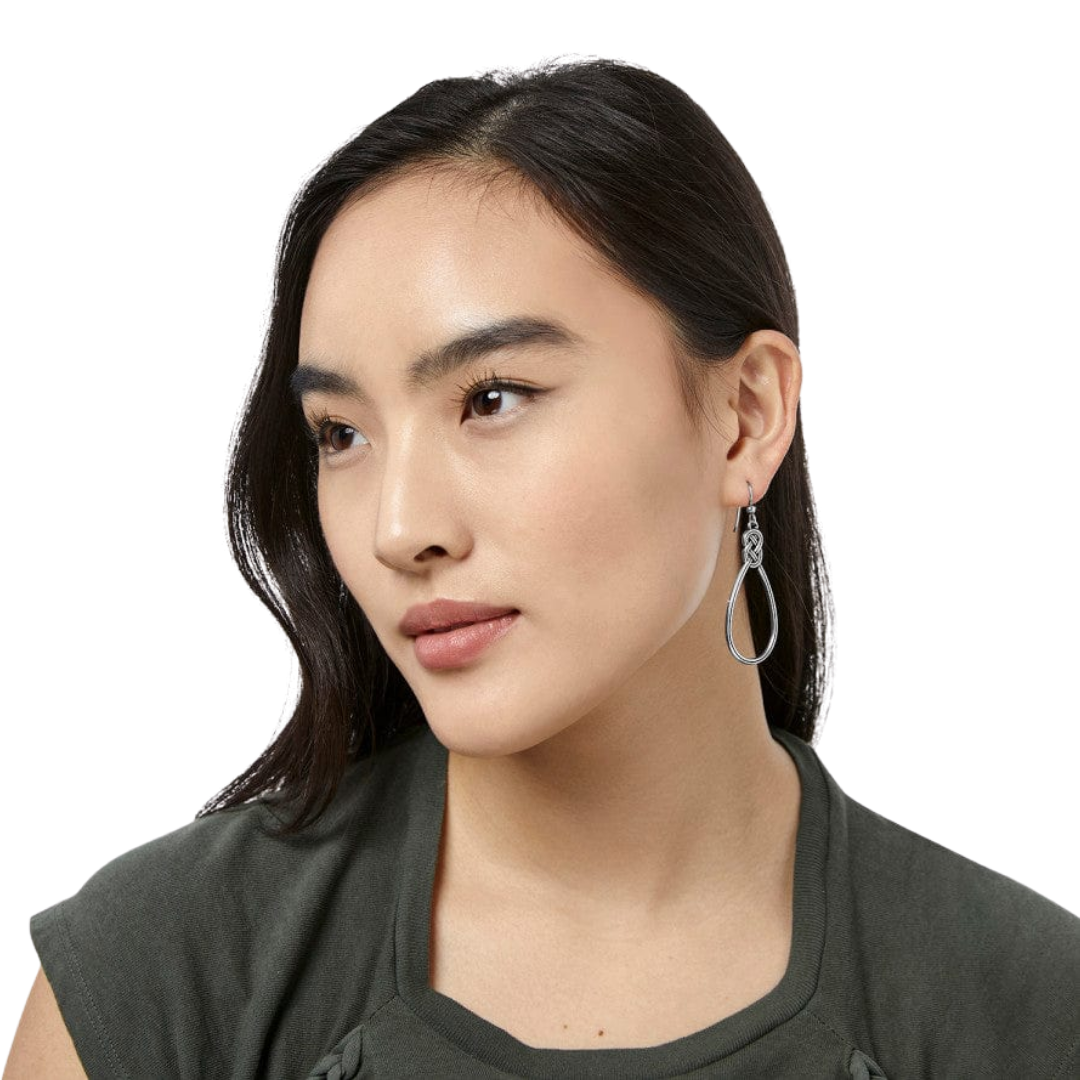 Brighton Women's Interlok French Wire Grey Earrings