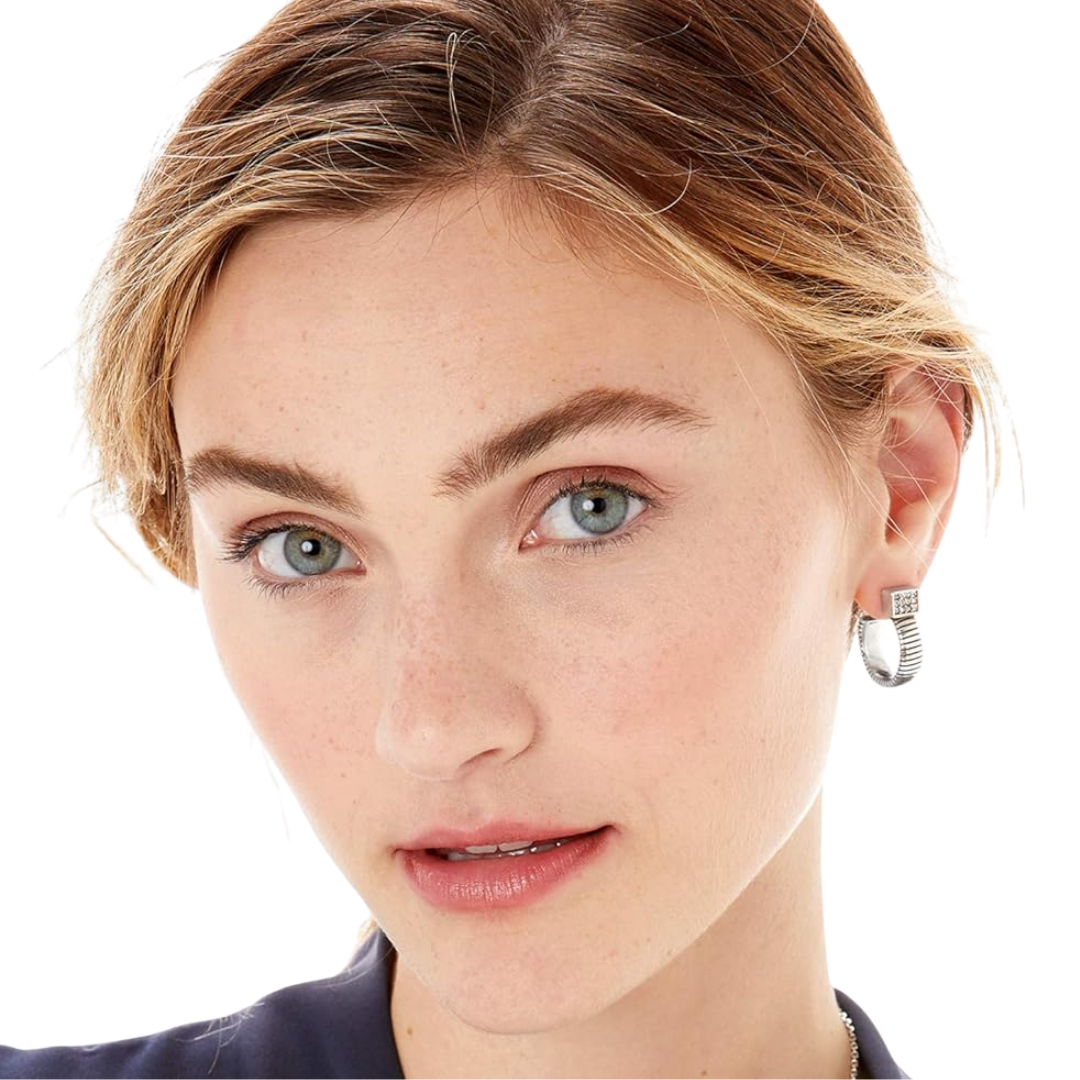 Brighton Women's Meridian Zenith Tubogas Grey Earrings