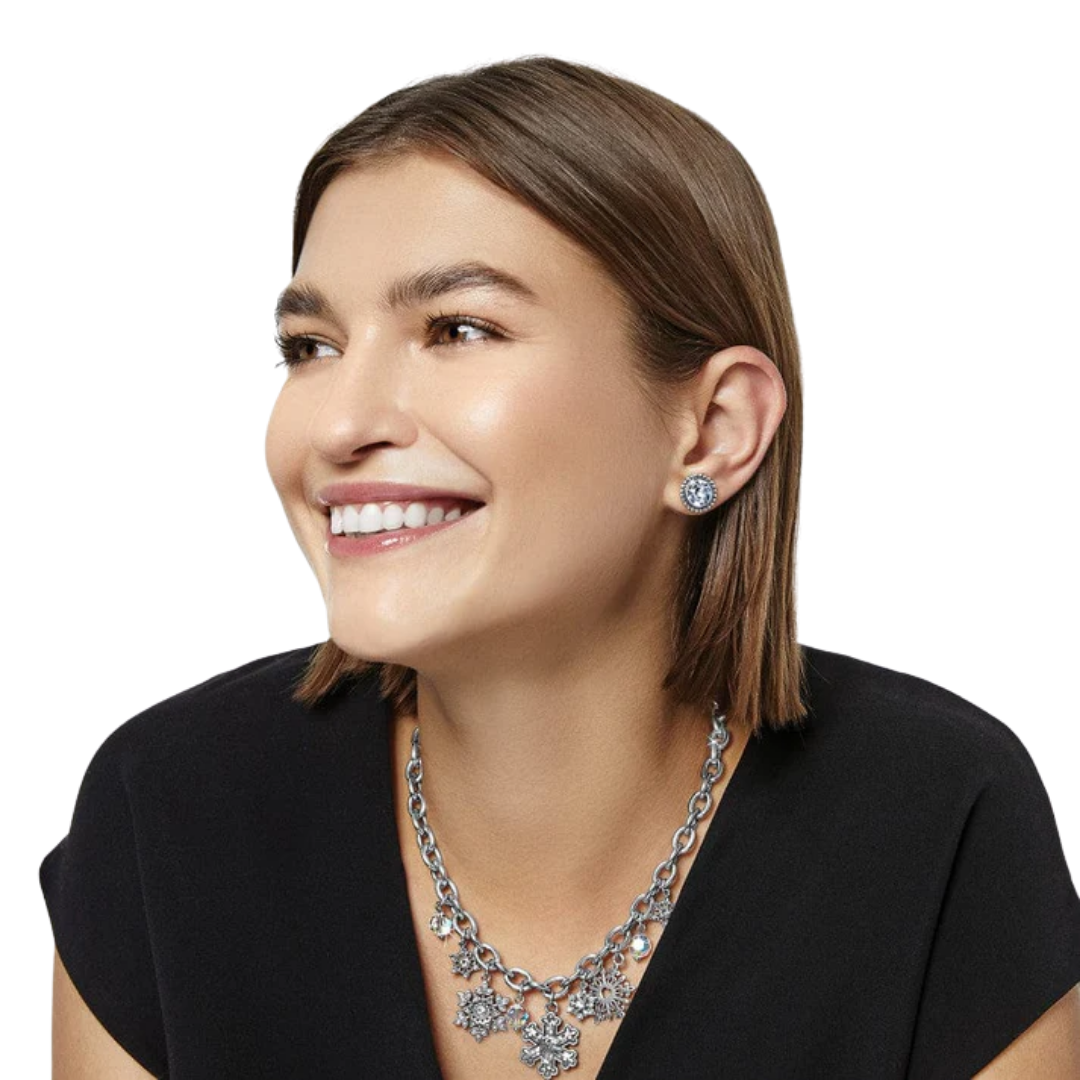Brighton Women's Twinkle Large Post Grey Earrings