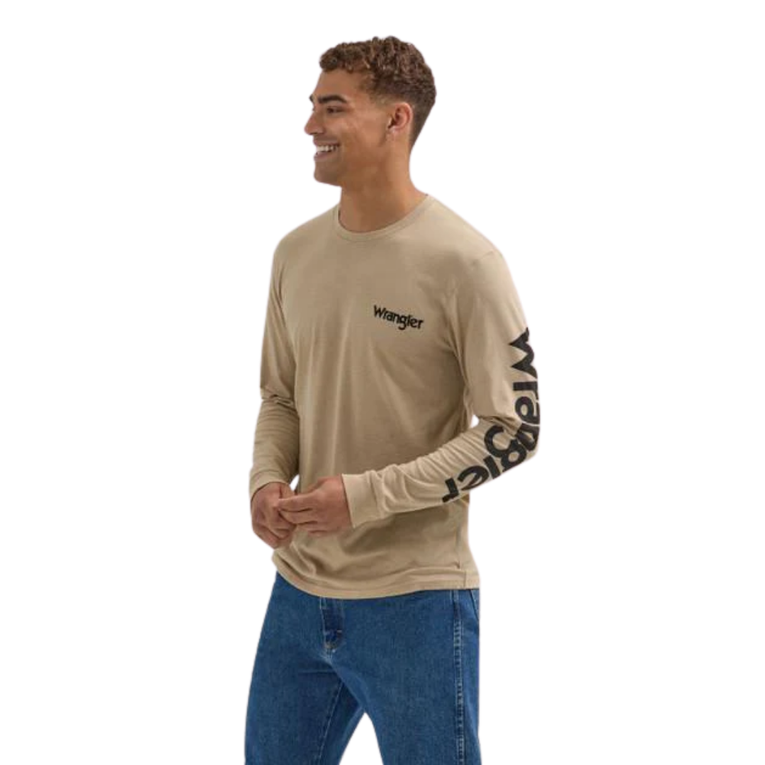 Wrangler Men's Pup Truck Khaki Tee