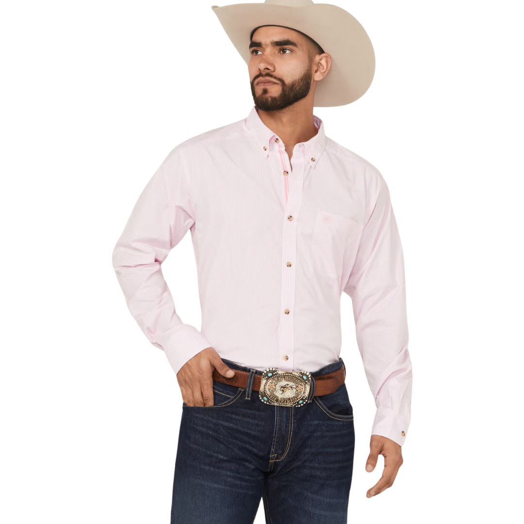 Ariat Pro Series Long Sleeve Moisture-Wicking Mini Stripe Shirt - Big