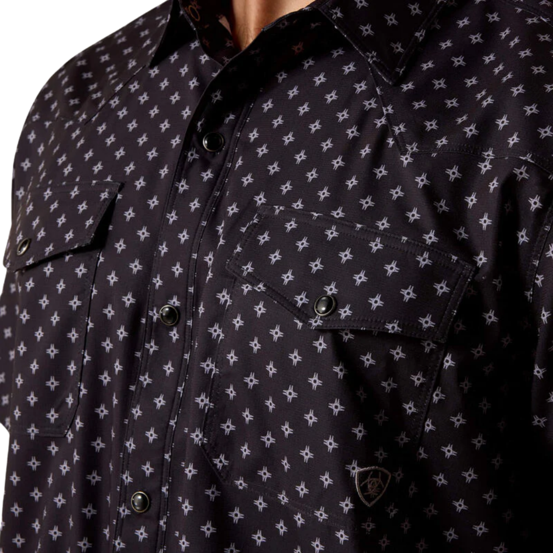 Ariat Men's Western VentTEK Snap Black Shirt