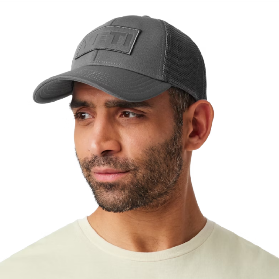 Yeti Men's Logo Patch Low Pro Trucker Gray Cap