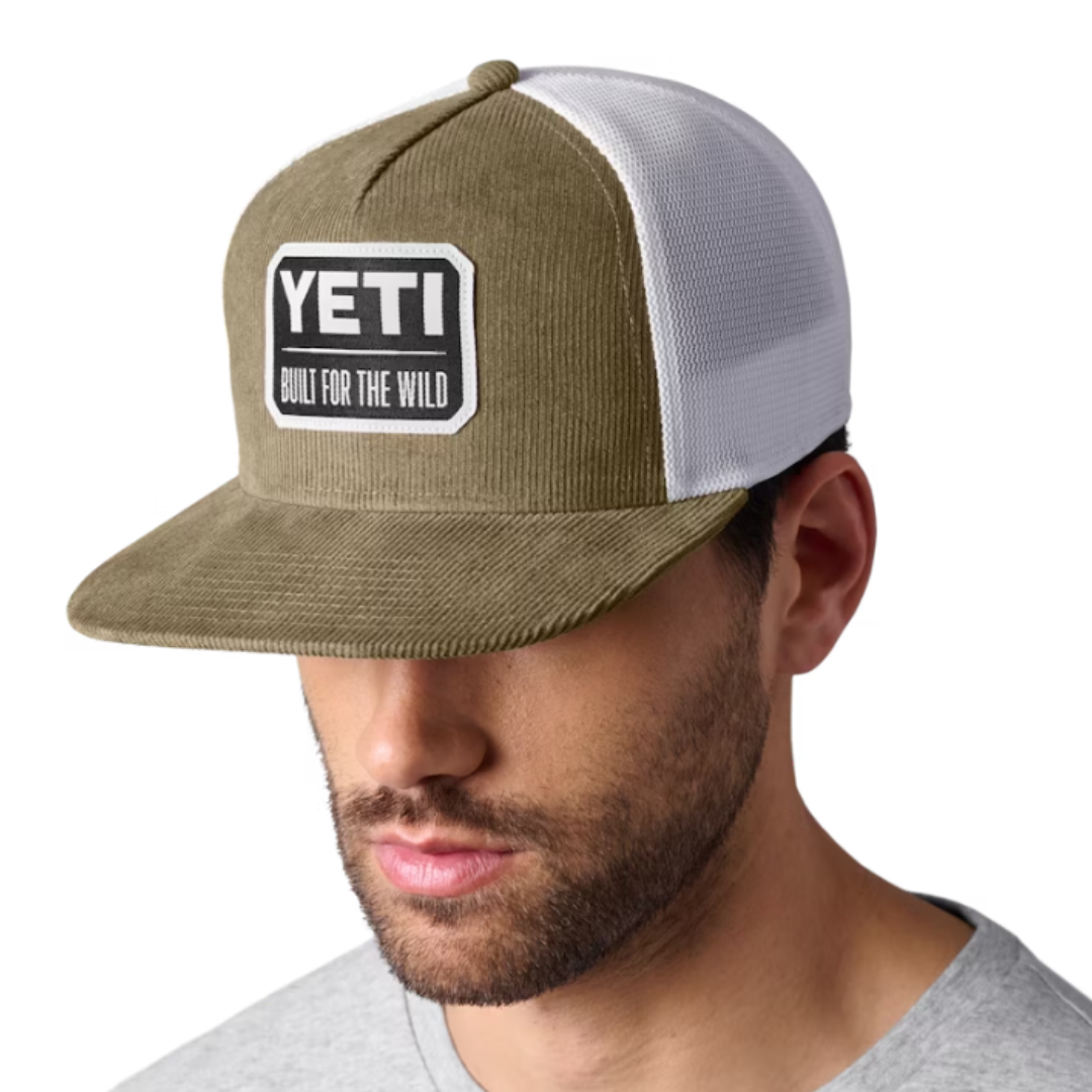 Yeti Men's Retro Flat Built For The Wild Olive Cap