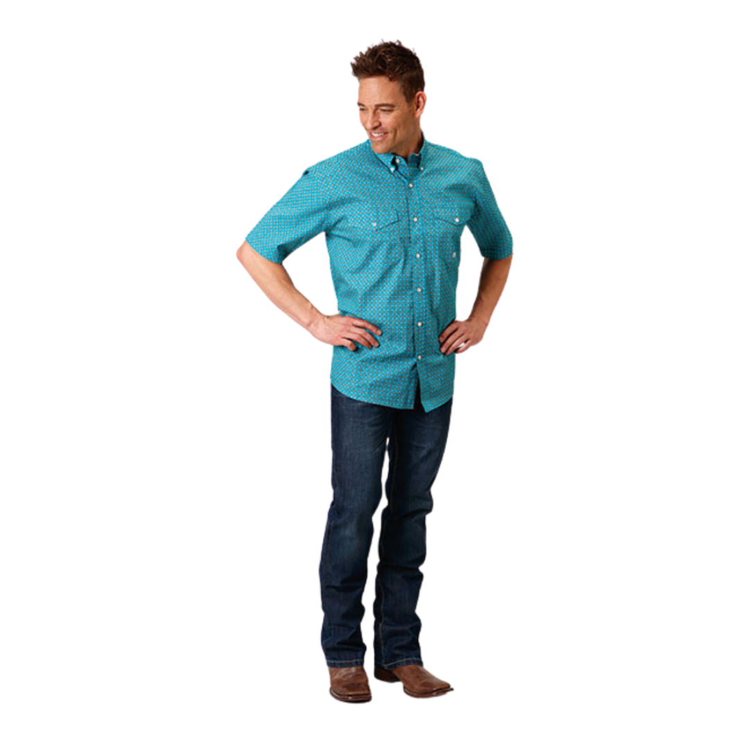 Roper Men's Foulard Blue Shirt